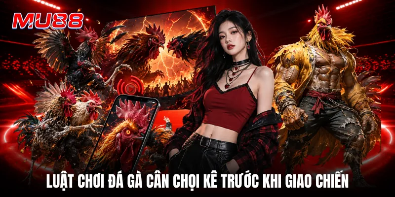 Luật chơi đá gà cân chọi kê trước khi giao chiến