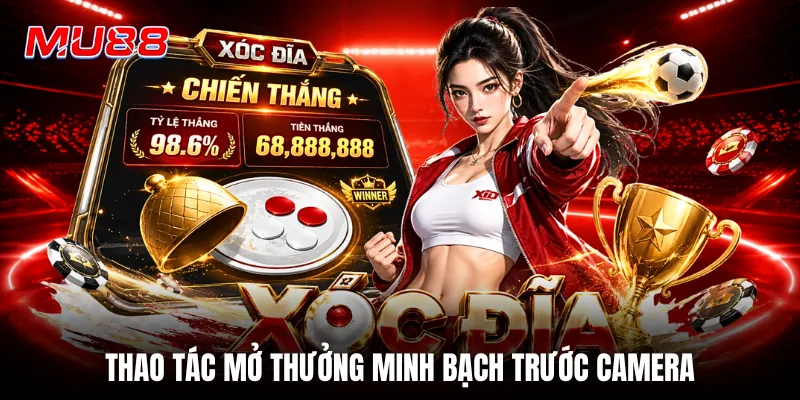 Thao tác mở thưởng minh bạch trước camera